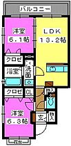 福岡県久留米市野中町783-5（賃貸マンション2LDK・1階・60.03㎡） その2