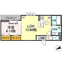 D-roomT.MII 302〇 ｜ 福岡県久留米市御井町1690-11（賃貸アパート1LDK・3階・46.91㎡） その2