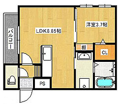 Cherim花畑I 202 ｜ 福岡県久留米市花畑2丁目8-6（賃貸アパート1LDK・2階・32.11㎡） その2