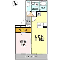 福岡県久留米市江戸屋敷2丁目7-7（賃貸アパート1LDK・2階・42.49㎡） その2