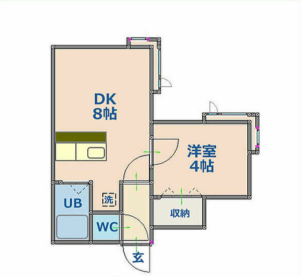 プルミエール平岸 ｜北海道札幌市豊平区平岸六条12丁目(賃貸アパート1DK・2階・25.70㎡)の写真 その2