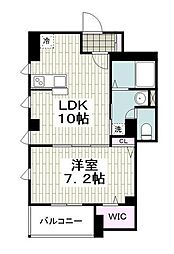 Vieuno逗子 1LDKの間取図画像