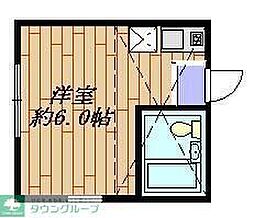 ユナイト田浦パルタージュ ワンルームの間取図画像