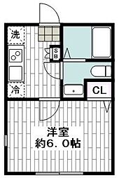 横須賀市鷹取1丁目アパート 1Kの間取図画像