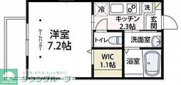 ドルチェ杉田 1Kの間取図画像