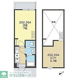 グローブテラス金沢文庫 1Kの間取図画像
