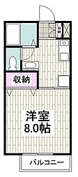 フラッツ湘南富岡 1Kの間取図画像