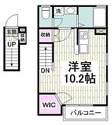 マルベリー1 ワンルームの間取図画像