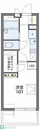 レオパレスbloom5 1Kの間取図画像