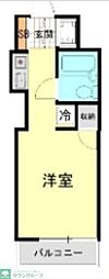 サンホワイト磯子 ワンルームの間取図画像