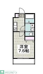 メゾンうわまち 1Kの間取図画像