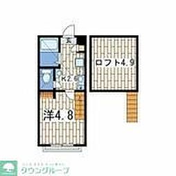 リコグランデ港南 1Kの間取図画像
