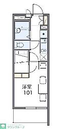 レオパレスシャルマン2 1Kの間取図画像