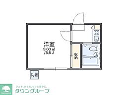レオパレス上大岡第12 1Kの間取図画像