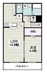 コンフォートレジデンス上大岡1 1LDKの間取図画像