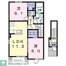 ソルレヴァンテ 2LDKの間取図画像