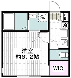 ヒルズ追浜 1Kの間取図画像