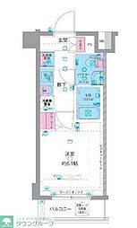 エストゥルース横浜吉野町II 1Kの間取図画像