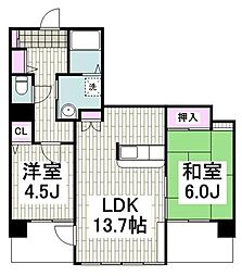 エテルニテS 2LDKの間取図画像