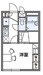 レオパレスピエールB 1Kの間取図画像