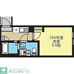 FLBレジデンス金沢文庫 1Kの間取図画像