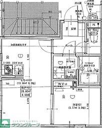 Amberia 1LDKの間取図画像