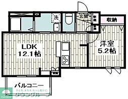 仮)入谷西3丁目メゾン 1LDKの間取図画像