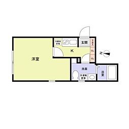 ラ・フォート元町中華街 1Kの間取図画像