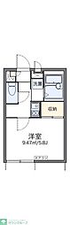 レオパレスサウスフィールド六浦 1Kの間取図画像