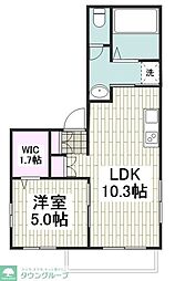 フォーレ横濱 1LDKの間取図画像