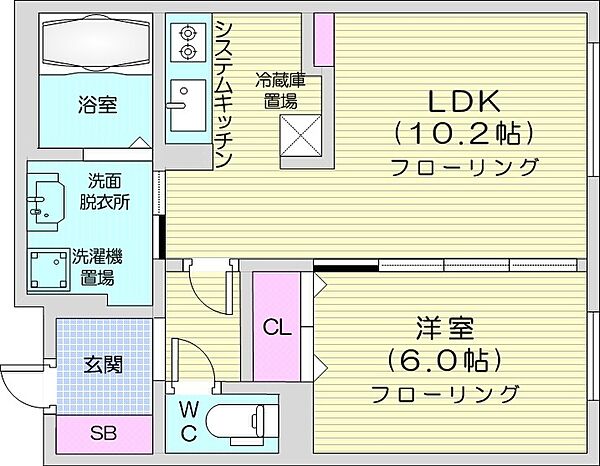 北海道札幌市西区八軒三条西2丁目(賃貸マンション1LDK・1階・38.81㎡)の写真 その2