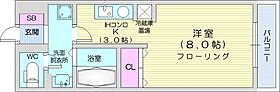 北海道石狩郡当別町元町（賃貸マンション1K・3階・24.75㎡） その2