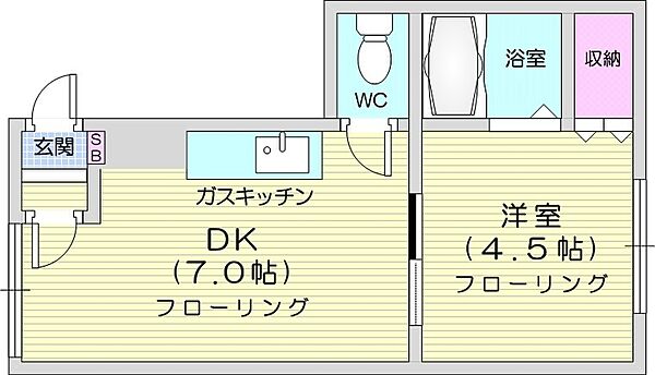 中神マンション ｜北海道札幌市中央区南二十条西5丁目(賃貸マンション1DK・3階・24.00㎡)の写真 その2