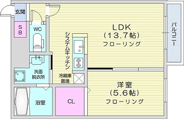 HS312 ｜北海道札幌市豊平区平岸三条12丁目(賃貸マンション1LDK・2階・34.56㎡)の写真 その2