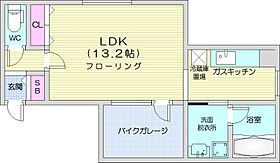 Living with moto　発寒3.3  ｜ 北海道札幌市西区発寒三条3丁目（賃貸マンション1K・2階・38.19㎡） その2