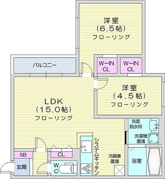 アイトラストMS東屯田 ｜北海道札幌市中央区南二十二条西9丁目(賃貸マンション2LDK・4階・56.76㎡)の写真 その1