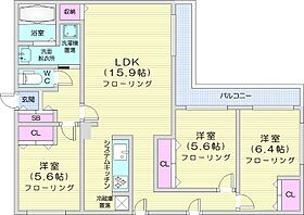 ZABO HILLS YAMAHANA  ｜ 北海道札幌市中央区南十条西12丁目（賃貸マンション3LDK・4階・81.00㎡） その2