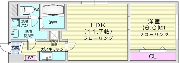 ラテルネ公園通り ｜北海道札幌市中央区南八条西12丁目(賃貸マンション1LDK・1階・40.29㎡)の写真 その2