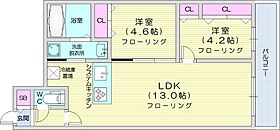 クラス伏見レジデンス  ｜ 北海道札幌市中央区伏見2丁目（賃貸マンション2LDK・2階・54.50㎡） その2