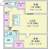 R-fino 本郷通  ｜ 北海道札幌市白石区本郷通4丁目北（賃貸マンション2LDK・4階・54.67㎡） その2