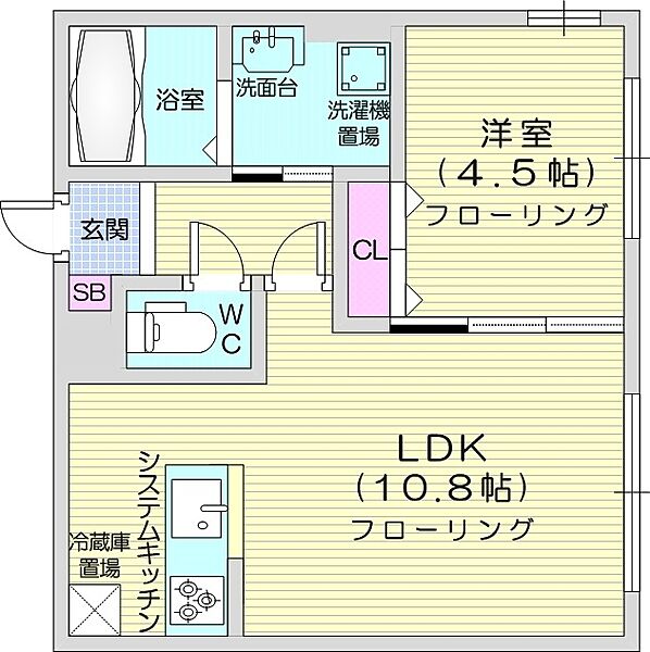 シティレジデンス啓明 ｜北海道札幌市中央区南八条西14丁目(賃貸マンション1LDK・2階・35.40㎡)の写真 その2