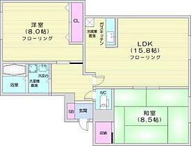 北海道札幌市北区北二十九条西12丁目（賃貸マンション2LDK・2階・62.73㎡） その2