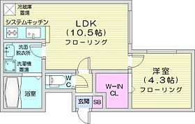 STRAHL  ｜ 北海道札幌市豊平区月寒西一条7丁目（賃貸マンション1LDK・2階・33.57㎡） その2