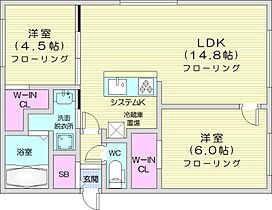 Cherisis北円山  ｜ 北海道札幌市中央区北十条西21丁目（賃貸マンション2LDK・1階・55.80㎡） その2