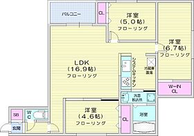 CreaResidence発寒南  ｜ 北海道札幌市西区発寒一条3丁目（賃貸マンション3LDK・1階・70.10㎡） その2