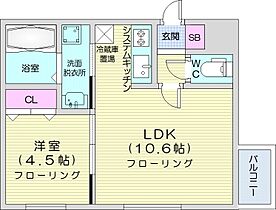 スリーナインYG  ｜ 北海道札幌市東区北二十一条東2丁目（賃貸マンション1LDK・4階・36.68㎡） その2