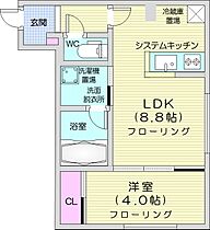 Sanremo豊平  ｜ 北海道札幌市豊平区豊平四条12丁目（賃貸マンション1LDK・1階・30.39㎡） その2