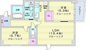 プレシード円山  ｜ 北海道札幌市中央区北四条西24丁目（賃貸マンション2LDK・4階・58.40㎡） その2