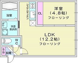 KING HOUSE KANJYODORI HIGASHI  ｜ 北海道札幌市東区北十七条東14丁目（賃貸マンション1LDK・1階・37.50㎡） その2