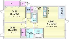 北海道札幌市東区北五十一条東7丁目（賃貸アパート2LDK・2階・56.29㎡） その2